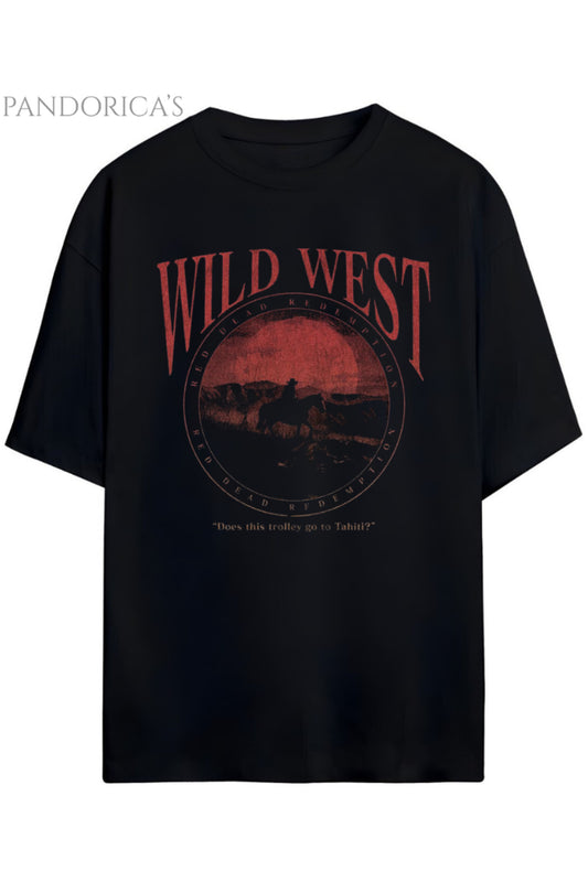 Pandorica's RED DEAD REDEMPTION Arthur Morgan Tasarımı Baskılı Yazılı Unisex Pamuklu T-shirt
