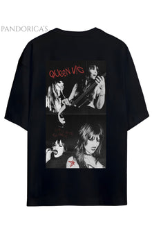 MANESKİN TASARIM SERİSİ "QUEEN VIC-GIRLS BITE BACK" YAZILI SIRT BASKILI UNISEX TİŞÖRT