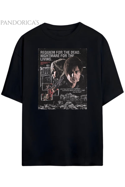 Pandorica's Resident Evil Tasarimi Leon S. Kennedy& Grace Ashcroft Unisex Pamuklu T-shirt