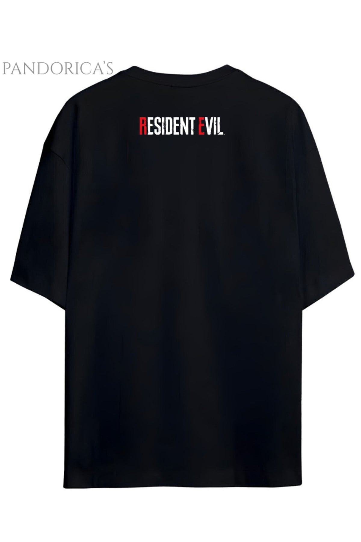 Pandorica's Resident Evil T-Virus Tasarımı Sırt Ve Ense Baskılı Unisex Pamuklu T-Shirt