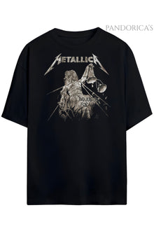 Pandorica's Metallica Tasarımı Baskılı Unisex Pamuklu T-shirt
