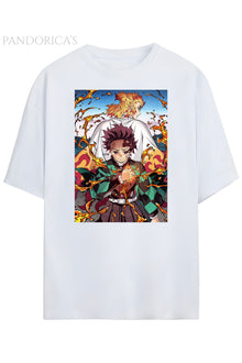 Pandorica’s Demon Slayer Tasarimi Unisex Pamuklu T-shirt