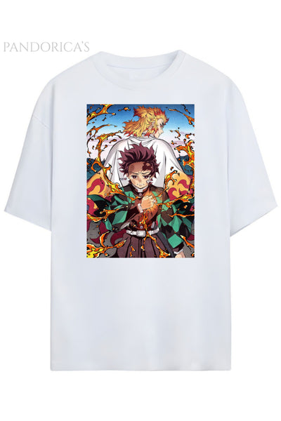 Pandorica’s Demon Slayer Tasarimi Unisex Pamuklu T-shirt
