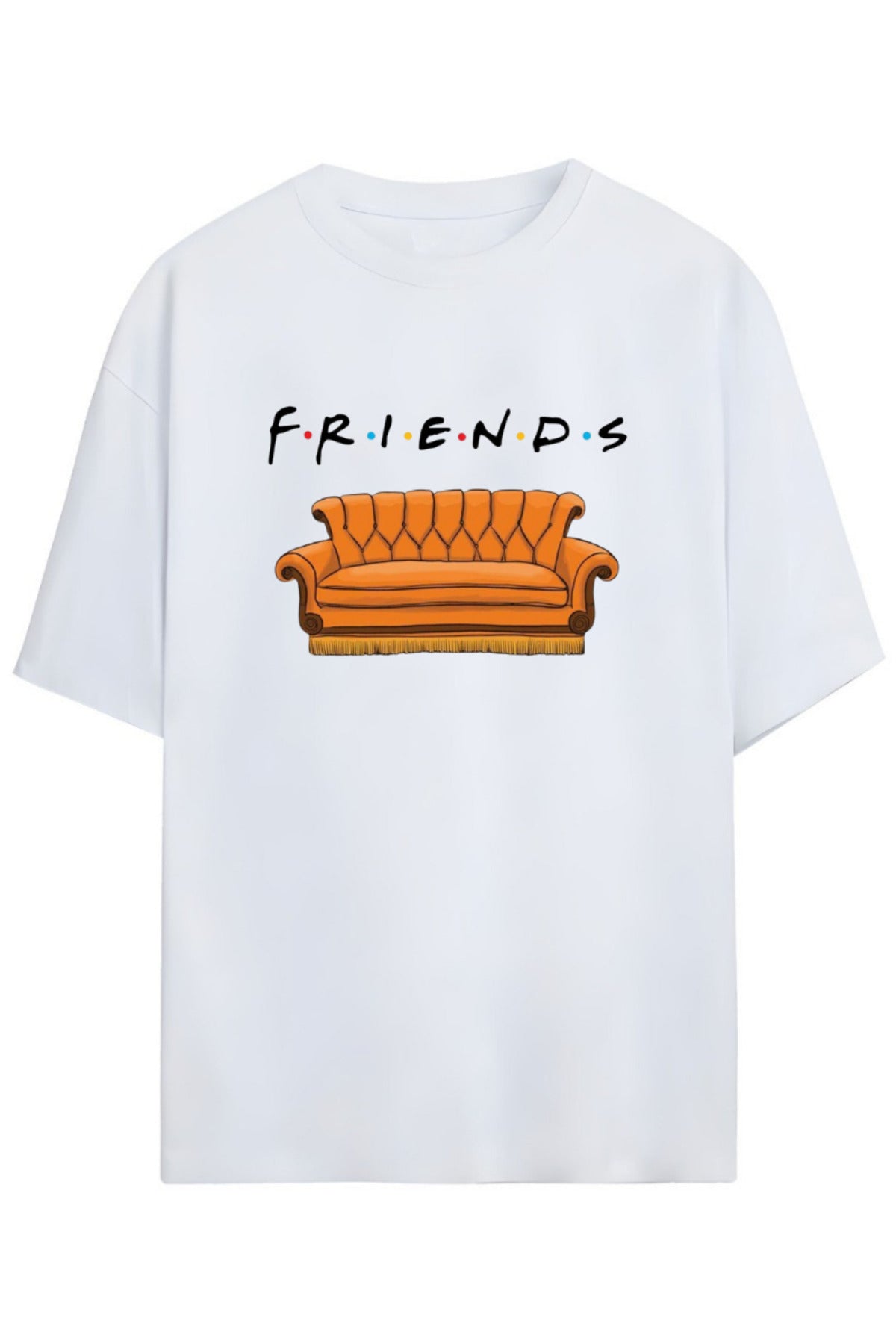 Friends Tasarimi Unisex Pamuklu T-shirt