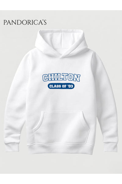 GILMORE GIRLS "CHILTON" Yazılı Baskılı Unisex Kapüşonlu Pamuklu Sweatshirt Hoodie