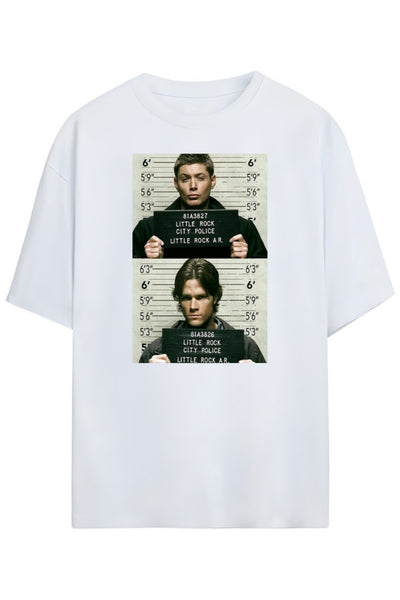Supernatural Tasarimi Unisex Pamuklu T-shirt