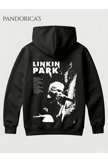 Linkin Park CHESTER BENNIGTON Tasarımı Şarkı Sözü Yazılı (Lyrics) SIRT Baskılı Unisex Kapüşonlu Pamuklu Sweatshirt Hoodie