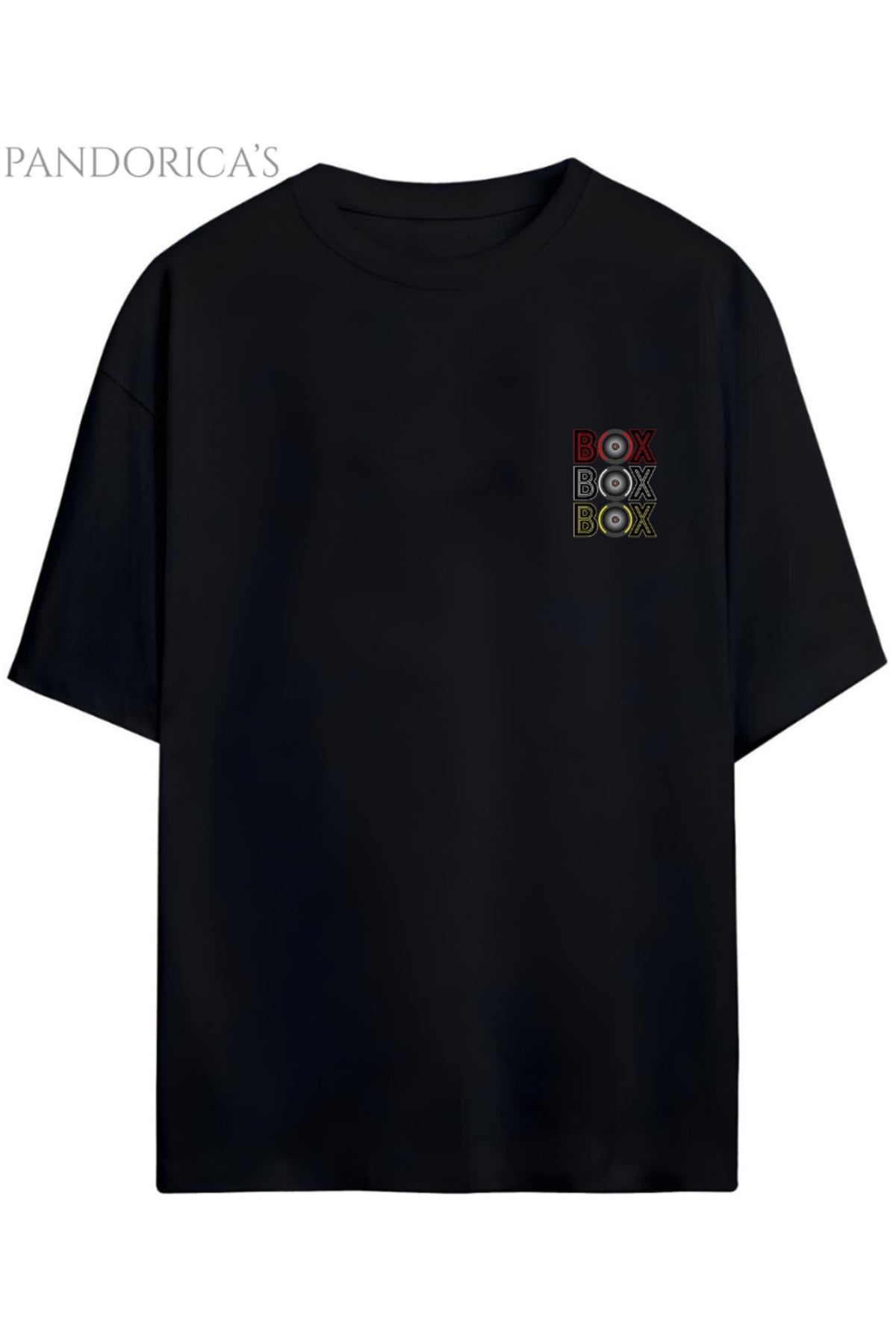 Siyah Pandorica's Charles Leclerc İkonik Diyalog Tasarımı Göğüs Ve Sırt Baskılı Unisex Pamuklu T-Shirt - 1