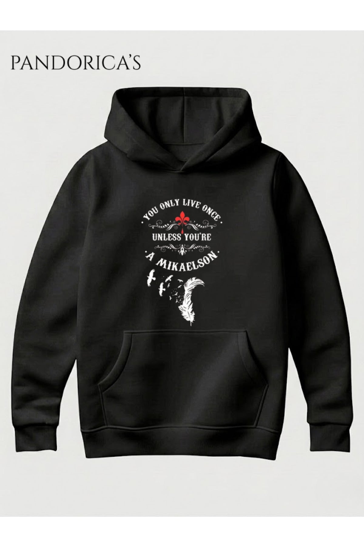 The Vampire Diaries/ The Originals Mikaelson Replik Baskılı Sweatshirt Unisex Pamuklu Kapüşonlu Sweatshirt Hooded (Hoodie)