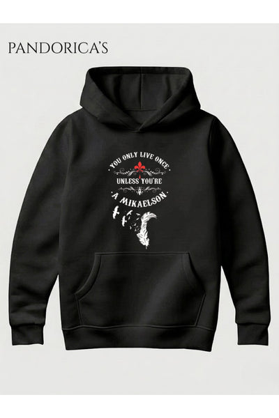 The Vampire Diaries/ The Originals Mikaelson Replik Baskılı Sweatshirt Unisex Pamuklu Kapüşonlu Sweatshirt Hooded (Hoodie)