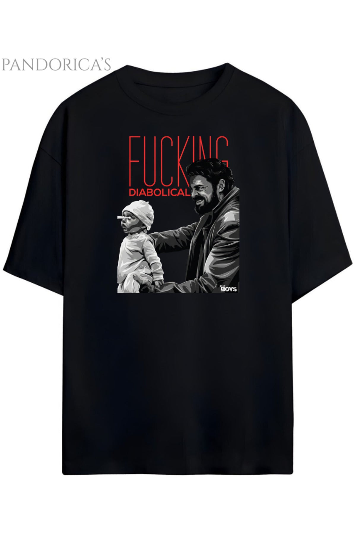 Siyah Pandorica's The Boys Billy Butcher Tasarımı Unisex Pamuklu T-Shirt - 21