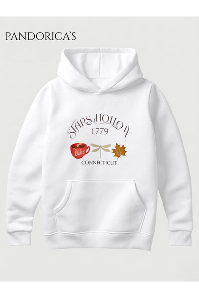 GILMORE GIRLS "STARS HOLLOW" Tasarımı Yazılı Baskılı Unisex Kapüşonlu Pamuklu Sweatshirt Hoodie