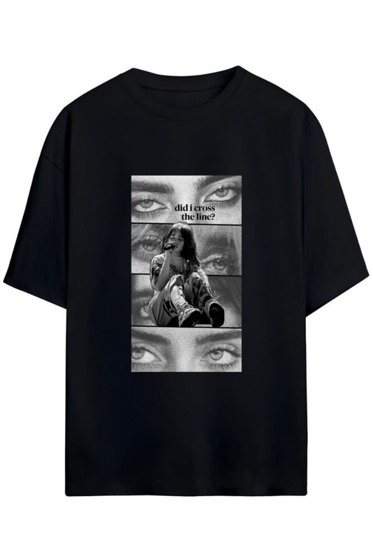 Billie Eilish ALbum Cover Tasarimi Sırt ve Göğüs Baskılı Unisex Pamuklu T-shirt