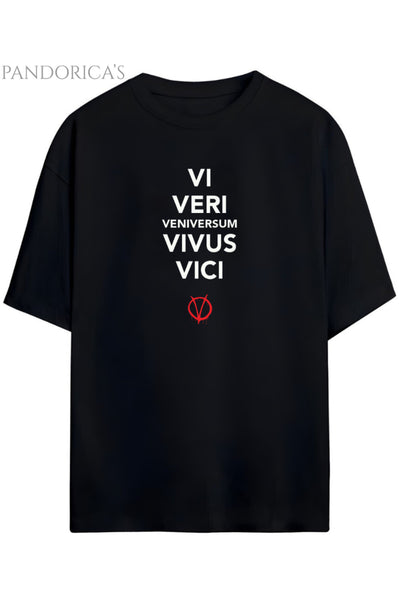Pandorica's V For Vendetta Tasarımı Unisex Pamuklu T-shirt