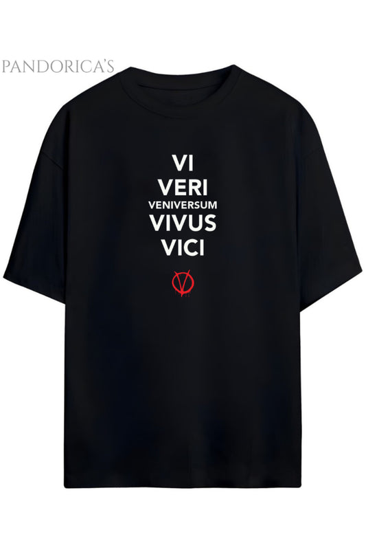 Pandorica's V For Vendetta Tasarımı Unisex Pamuklu T-shirt