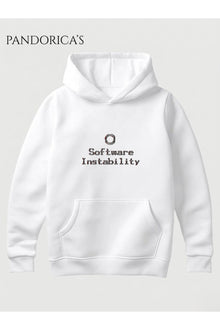 DETROIT:BECOME HUMAN Tasarımı "SOFTWARE INSTABILITY R19" Yazılı SIRT VE ÖN Baskılı Unisex Kapüşonlu Pamuklu Sweatshirt Hoodie