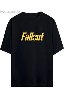 FALLOUT TASARIMI VAULT-TECH YAZILI ÖN VE SIRT BASKILI PAMUKLU UNISEX TİŞÖRT
