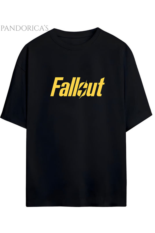 FALLOUT TASARIMI VAULT-TECH YAZILI ÖN VE SIRT BASKILI PAMUKLU UNISEX TİŞÖRT