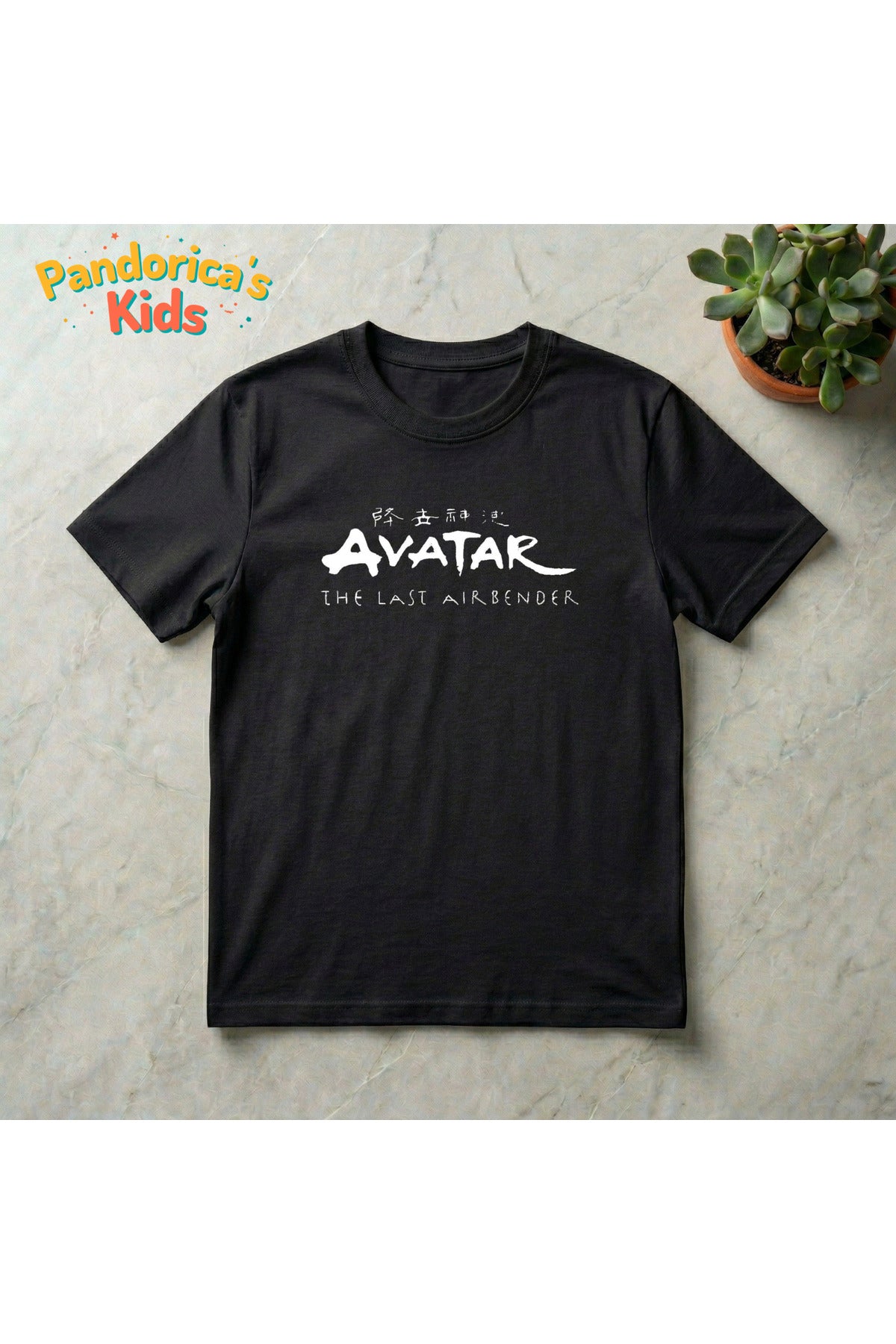 Siyah Pandorica's Avatar: The Last AirBender Pamuklu Çocuk T-Shirt - 42