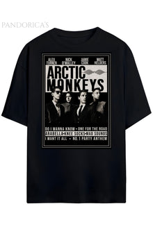 Pandorica's Arctic Monkeys Tasarımı Unisex Pamuklu T-shirt
