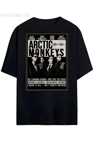 Pandorica's Arctic Monkeys Tasarımı Unisex Pamuklu T-shirt