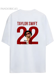 Pandorica's TAYLOR SWIFT Tasarımı Sırt Baskılı 22 Yazılı Unisex Pamuklu T-shirt