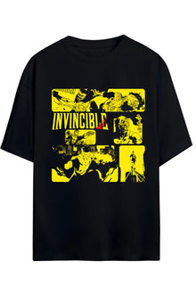 INVINCIBLE FRİENDS & FOES (DOSTLAR VE DÜŞMANLAR) YAZILI BASKILI PAMUKLU RELAXED KALIP UNISEX TİŞÖRT