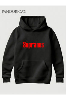 THE SOPRANOS Tasarımı Yazılı Baskılı Unisex Kapüşonlu Pamuklu Sweatshirt Hoodie