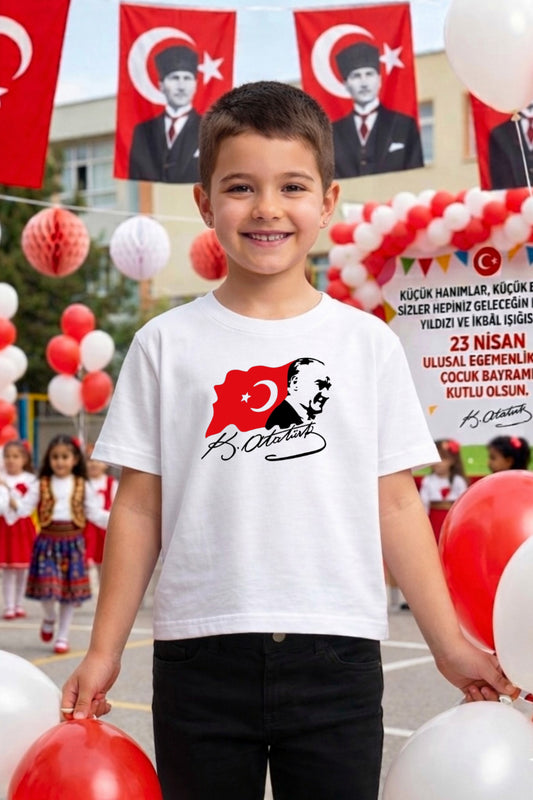 Pandorica's Mustafa Kemal ATATÜRK Tasarımı İmzalı Baskılı Unisex Pamuklu T-shirt