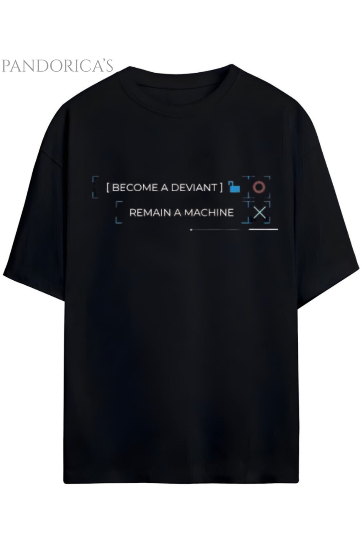 Detroit:Become Human Tasarım Serisi Deviant Seçim Anı Ön Ve Sırt Baskılı Pamuklu Unisex Tişört