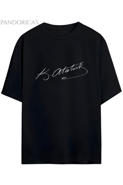 Pandorica's Mustafa Kemal ATATÜRK Tasarımı İmzalı Baskılı Unisex Pamuklu T-shirt