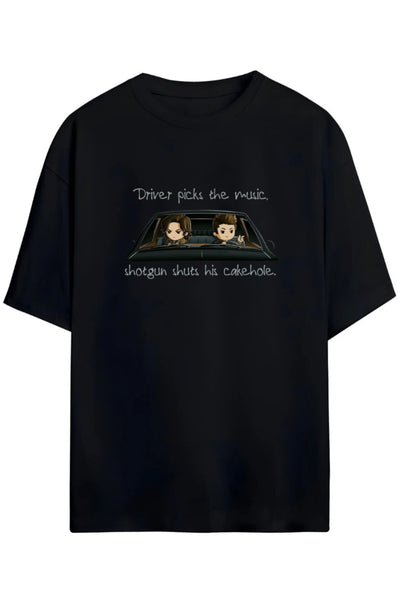 Supernatural Tasarimi Unisex Pamuklu T-shirt
