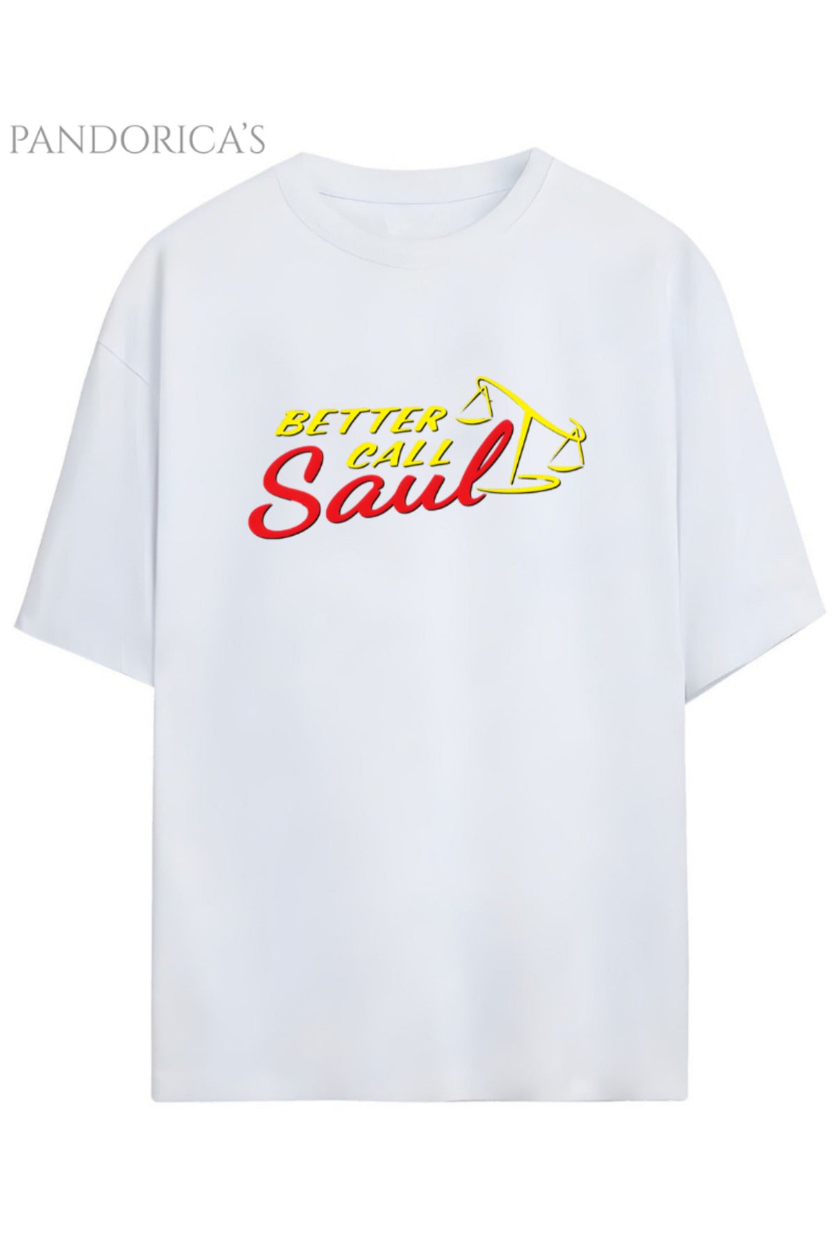 Beyaz Better Call Saul Tasarımı Saul Goodman Baskılı Yazılı Unisex Pamuklu Tişört - 17