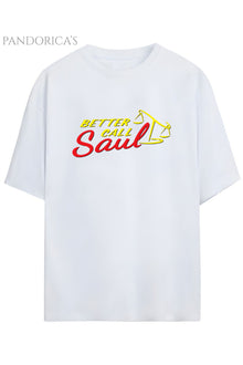 Better Call Saul Tasarımı Saul Goodman Baskılı Yazılı Unisex Pamuklu Tişört