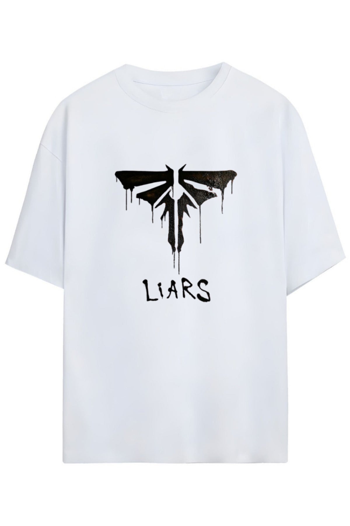 Beyaz The Last Of Us Tasarımı Unisex Pamuklu T-Shirt - 13