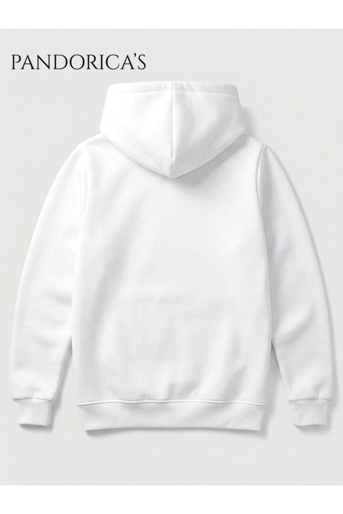 Beyaz Invincible Tasarım Serisi "Allen The Alen" Yazılı Baskılı Unisex Kapüşonlu Pamuklu Sweatshirt (Hoodie) - 21