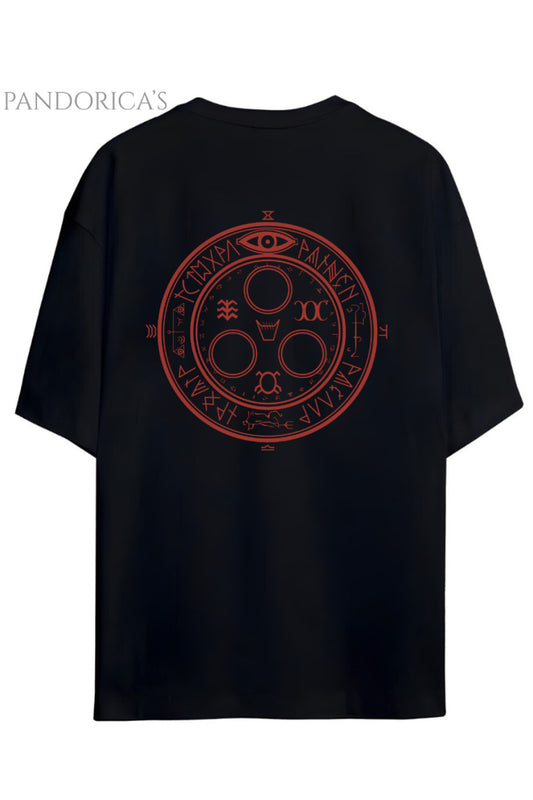 Pandorica's SILENT HILL Tasarımı Sırt ve Ön Baskılı Unisex Pamuklu T-shirt