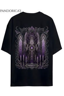 DARK SOULS Özel Tasarım Serisi "WITCH OF FAITH" Yazılı Sırt Baskılı Unisex Pamuklu Tişört