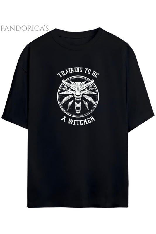 Pandorica's THE WITCHER Tasarımı Baskılı Yazılı Unisex Pamuklu T-shirt