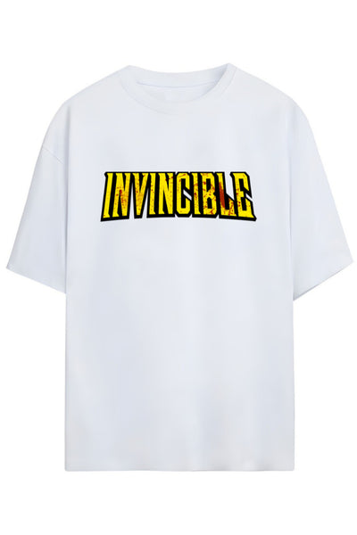 INVINCIBLE İKONİK FONTTA BASKILI PAMUKLU RELAXED KALIP UNISEX TİŞÖRT