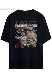 Pandorica's Ufc Khabib Nurmagomedov Tasarımı Baskılı Unisex Pamuklu T-shirt
