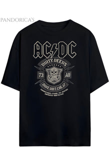 Pandorica's AC/DC Tasarimi Unisex Pamuklu T-shirt