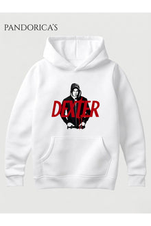 DEXTER Tasarımı Yazılı Baskılı Unisex Kapüşonlu Pamuklu Sweatshirt Hoodie