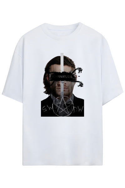 Supernatural Tasarimi Unisex Pamuklu T-shirt