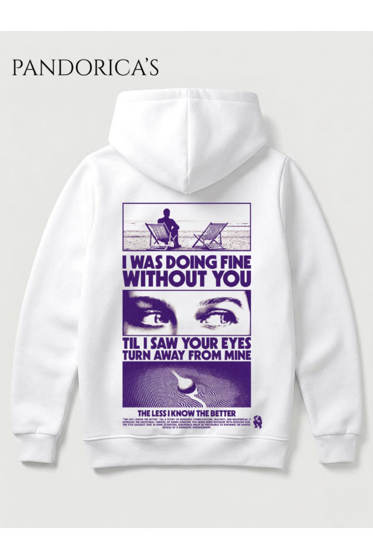 Beyaz Tame Impala Tasarımı Yazılı Sırt Baskılı Kapüşonlu Pamuklu Sweatshirt Hooded Hoodie - 24