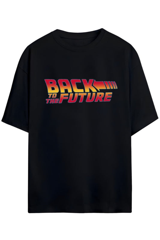 Back To The Future Tasarımı Unisex Pamuklu T-shirt