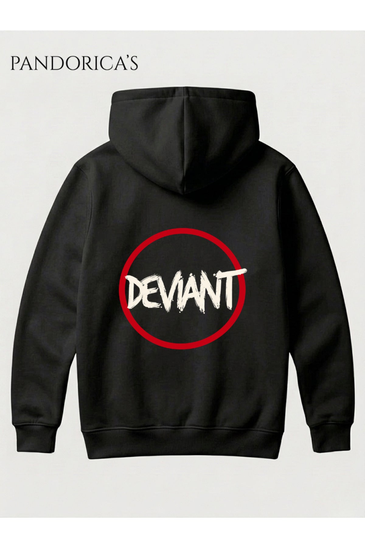 Siyah Detroit: Become Human Tasarımı "Ignore/Obey Deviant" Yazılı Sırt Ve Ön Baskılı Unisex Kapüşonlu Pamuklu Sweatshirt Hoodie - 140