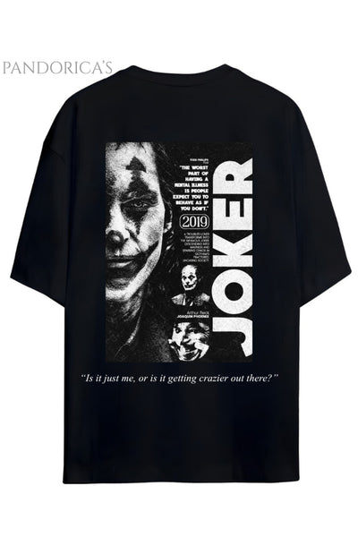 Pandorica's Joker Tasarımı Sırt Baskılı Ve Yazılı Unisex Pamuklu T-shirt