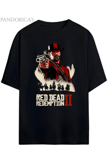 Pandorica's RED DEAD REDEMPTION Arthur Morgan Tasarımı Baskılı Yazılı Unisex Pamuklu T-shirt