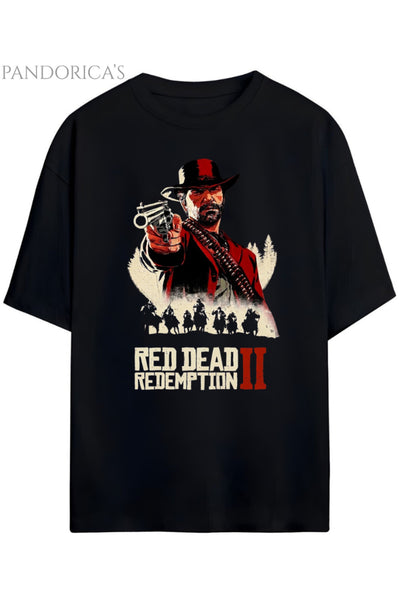 Pandorica's RED DEAD REDEMPTION Arthur Morgan Tasarımı Baskılı Yazılı Unisex Pamuklu T-shirt